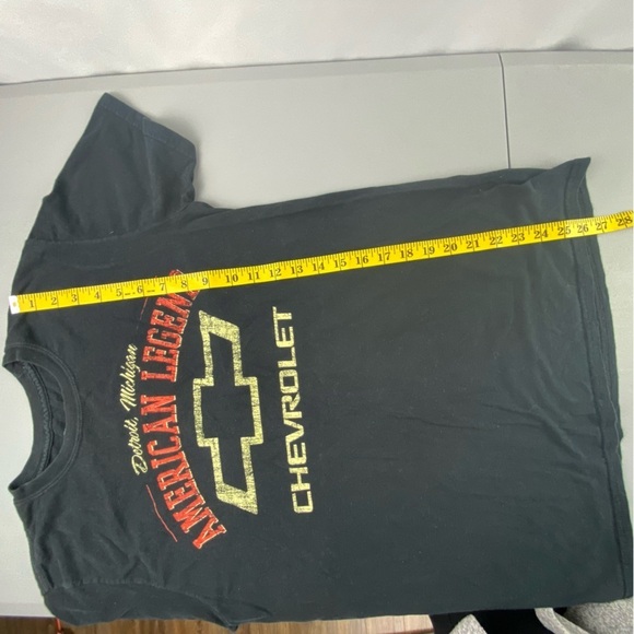 Chevrolet GM logo Detroit Michigan American Legend black red yellow tee sz med - Picture 7 of 9